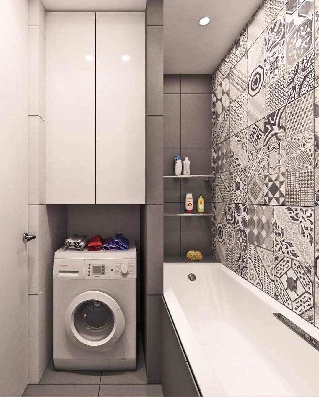 ванная комната 170 на 170 дизайн со стиральной машиной