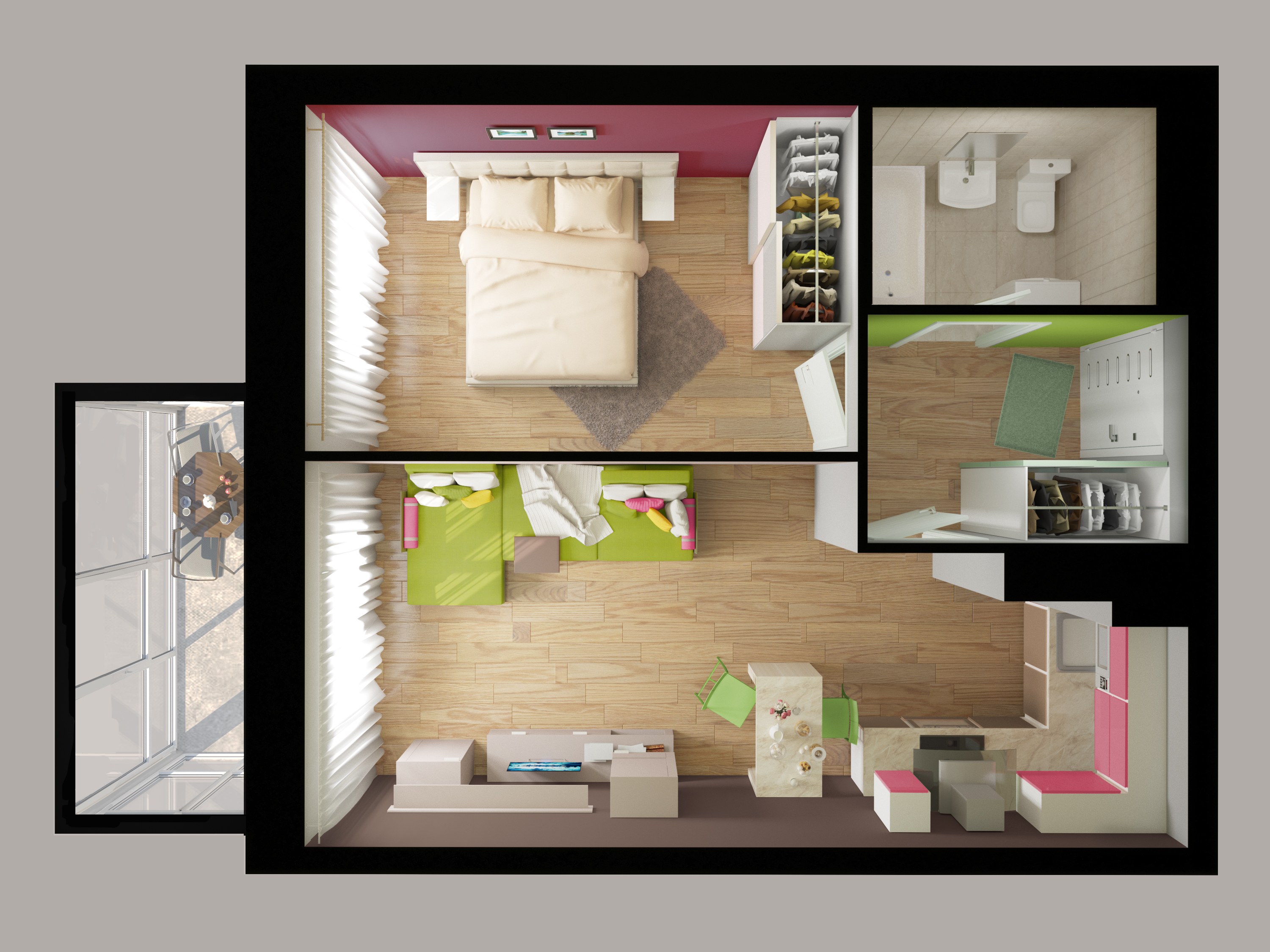 Дизайн проект квартиры пик 2 комнатная евротрешка