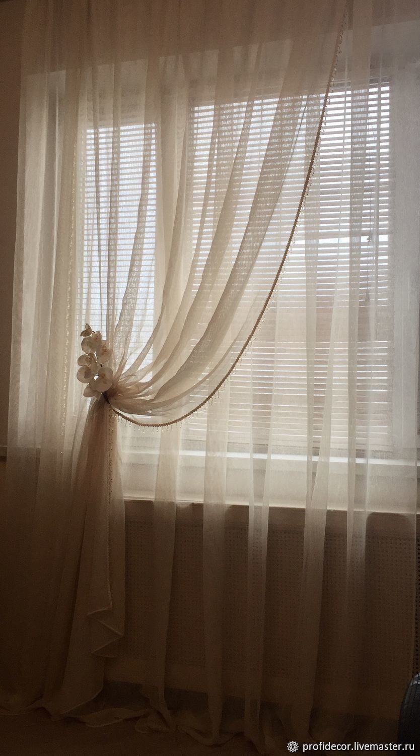 Льняная тюль