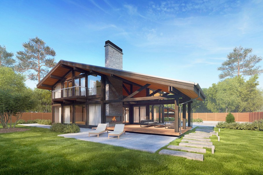 HUF haus фахверк Шале одноэтажный