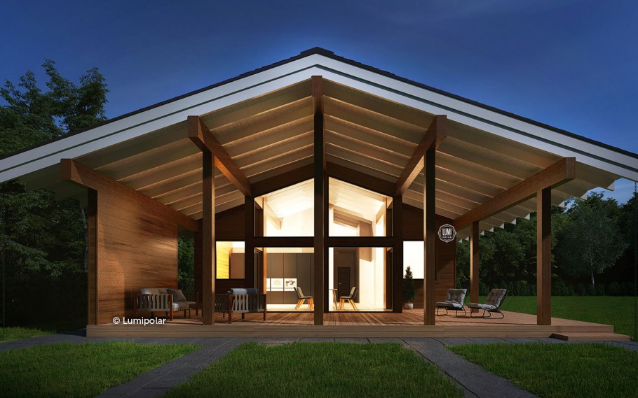 HUF haus фахверк Шале одноэтажный