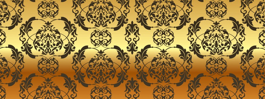 Золотая стена в интерьере