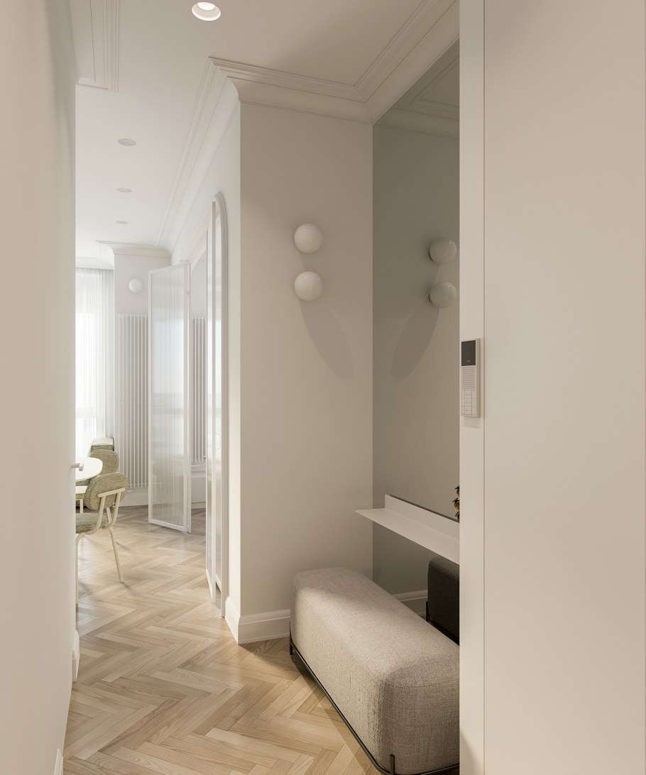 Кухня-гостиная эконом в светлых тонах дерево