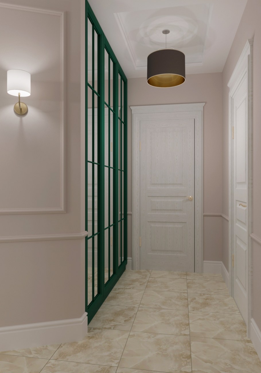 Прихожая в пастельных тонах