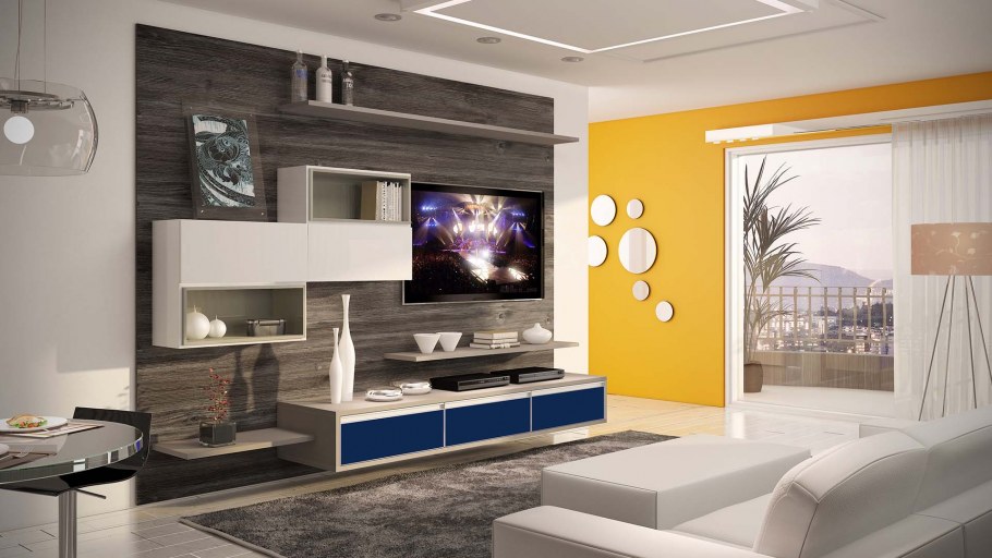 Телевизор для гостиной в стиле лофт