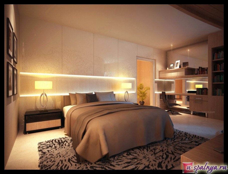 Оригинальный свет в спальне