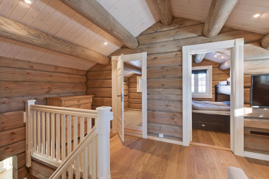 Интерьеры норвежских домов из лафета