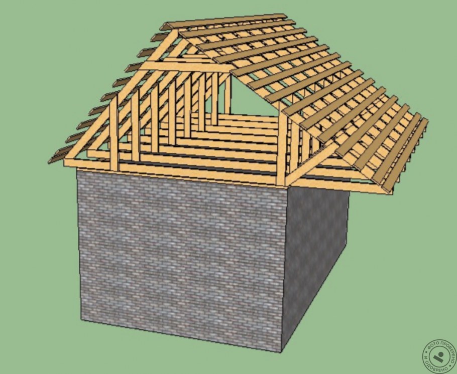 Мансарда с вальмовой крышей изнутри