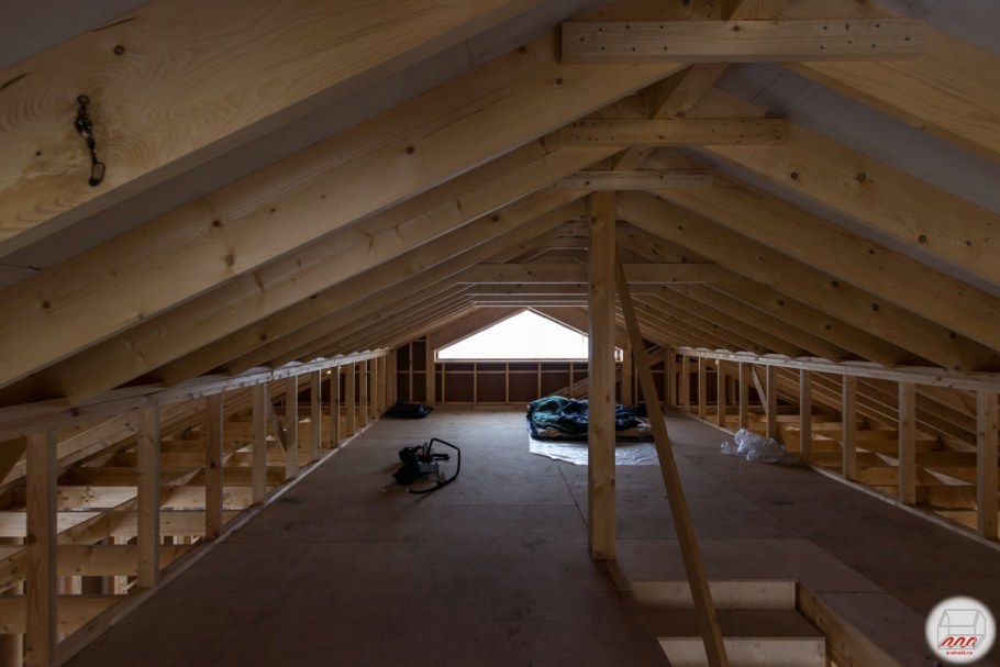 Крыша четырехскатная мансар