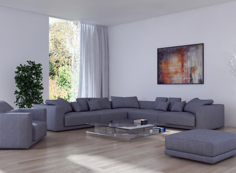 Светло серый диван