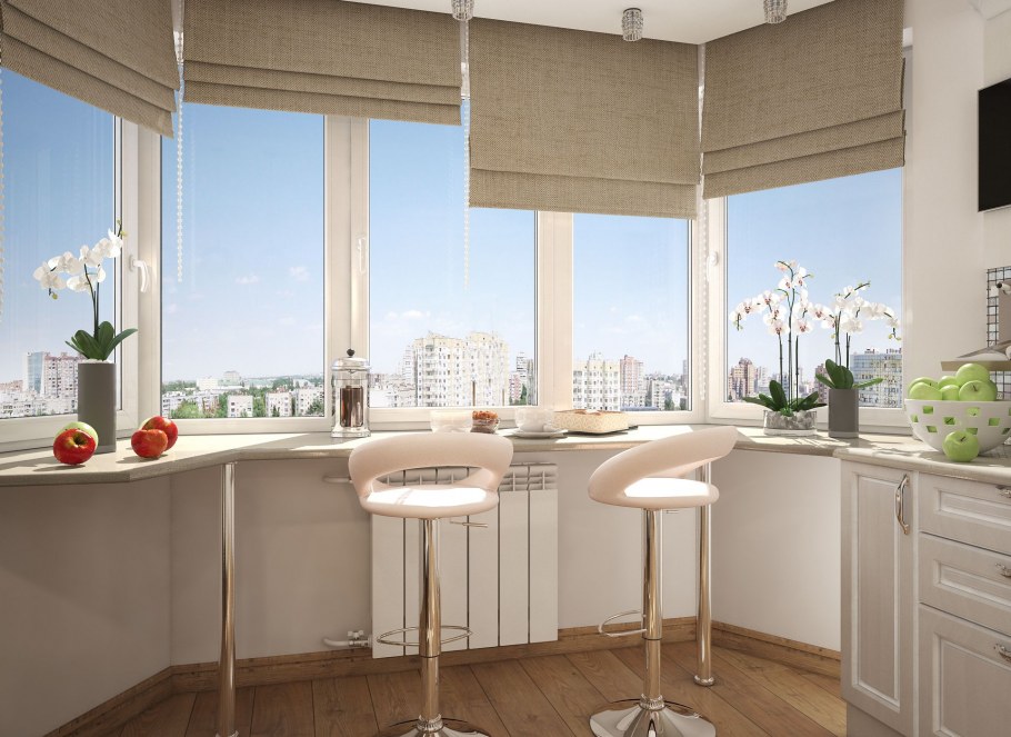 Столешница для кухни на балконе