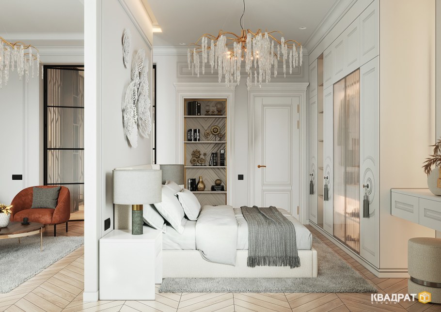 Спальня гостиная в стиле ар деко