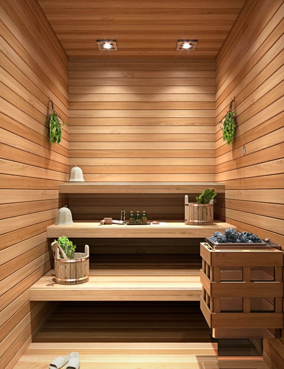 Современная отделка бани