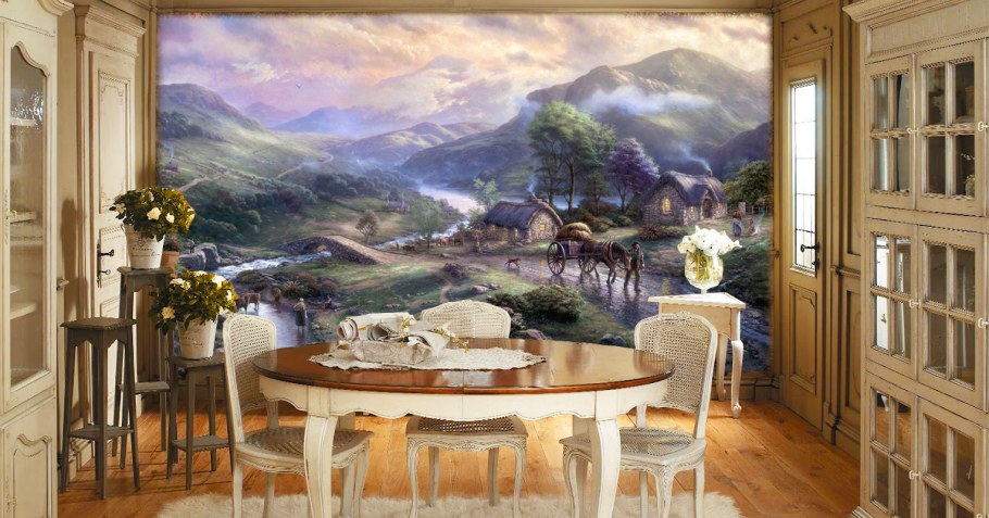 Affresco фрески в интерьере кухни