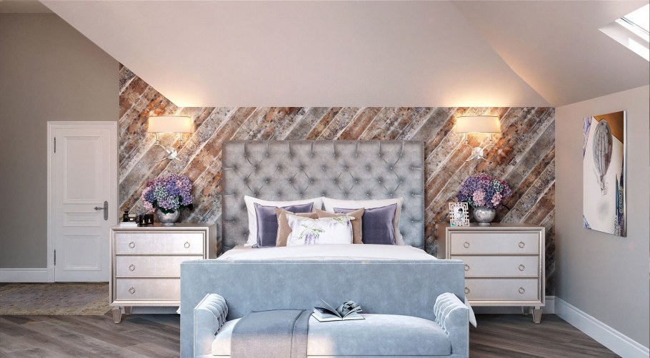 Обои 2020 для спальни мансарда