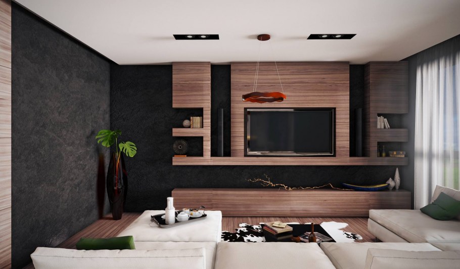 Зал в стиле Хай тек Минимализм