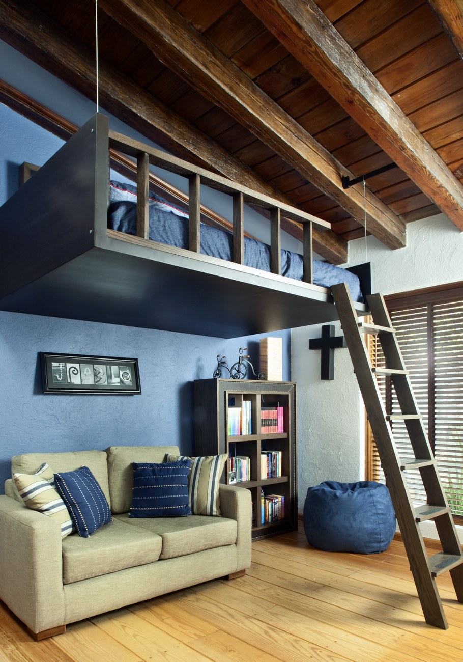 Кровать второй ярус стиль лофт