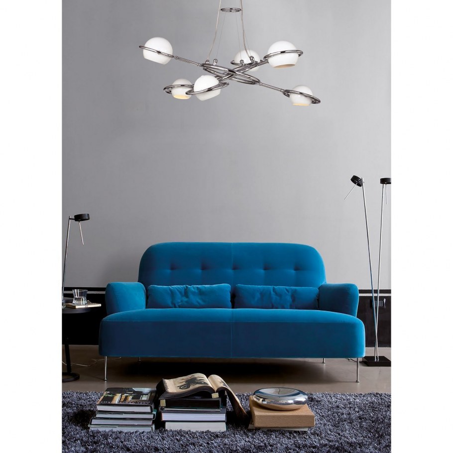 Синий диван в интерьере