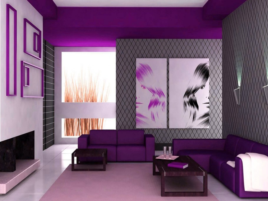 Интерьер в сиреневых тонах