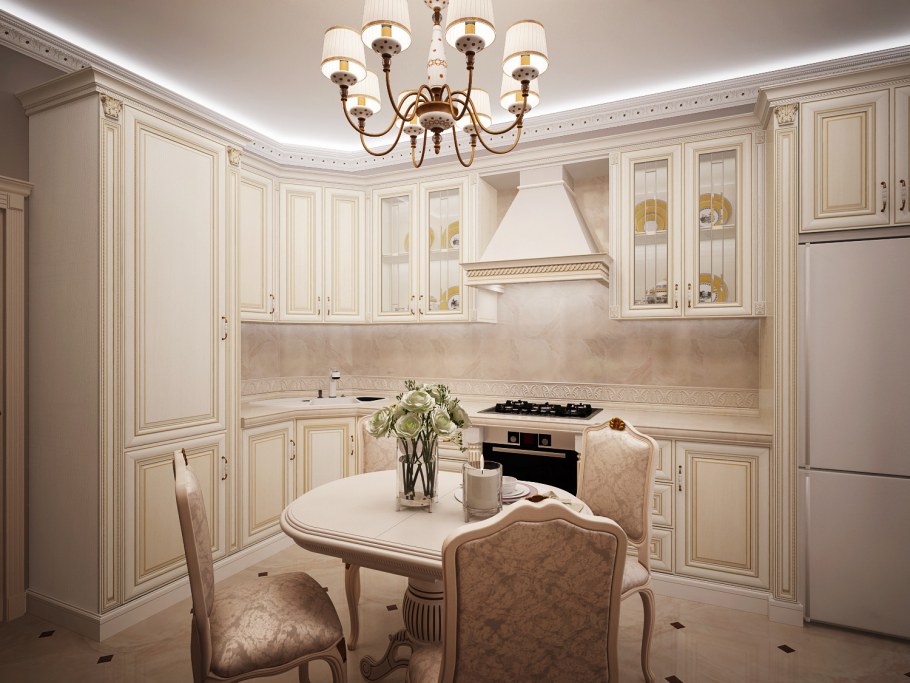 Кухня в стиле Барокко фото интерьер
