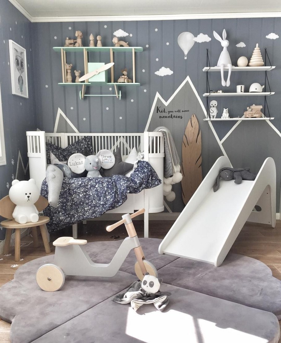 Обои в детскую комнату мальчику в скандинавском стиле