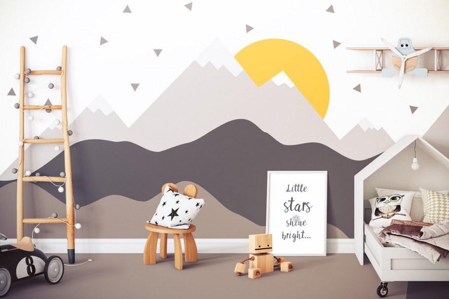 Горы в детской комнате