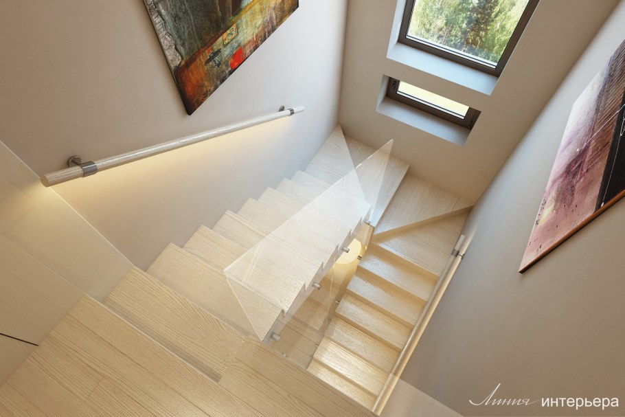 Рабочее место под лестницей