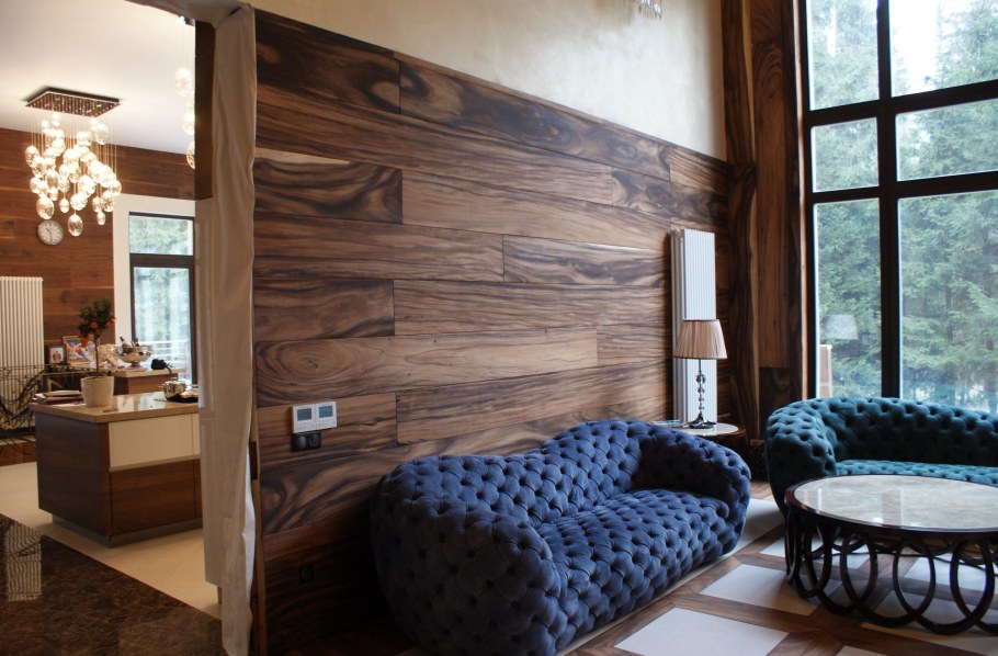 Шпонированные панели Topperfo Micro Ulme Stone Edition Acoustic Wood Panel