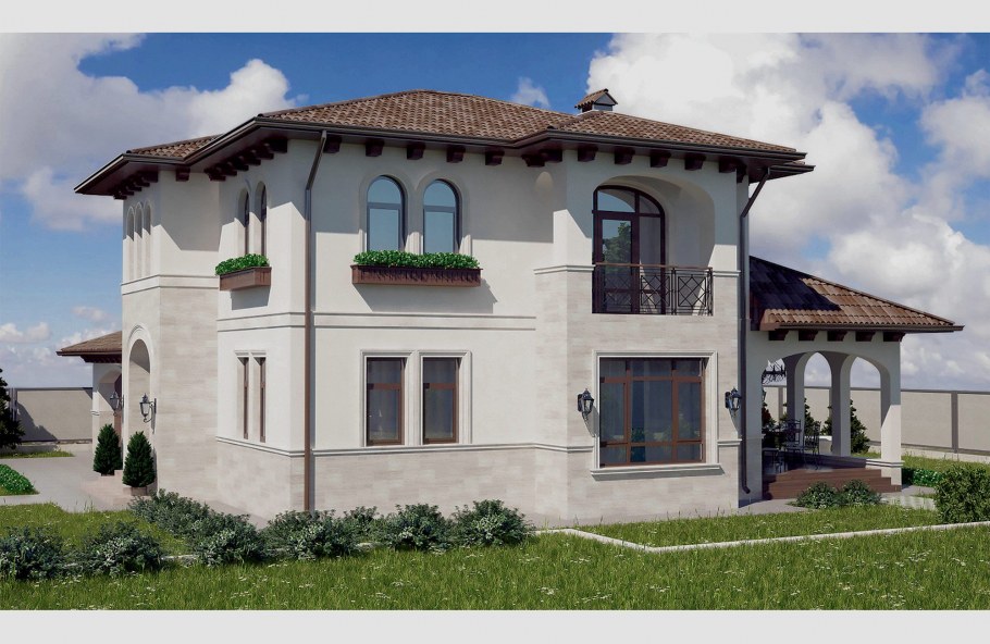 Проекты двухэтажных домов в средиземноморском стиле