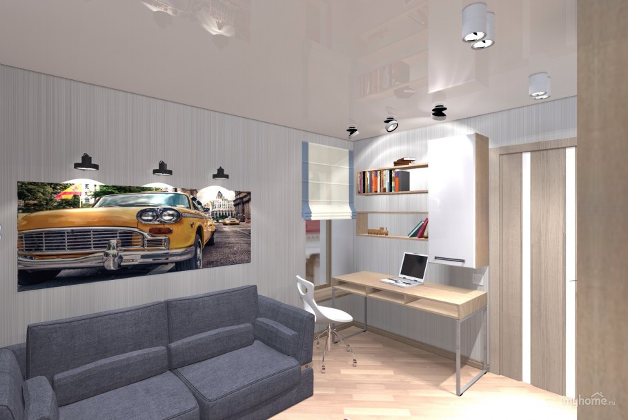Интерьер комнаты для молодого человека 12 кв.м