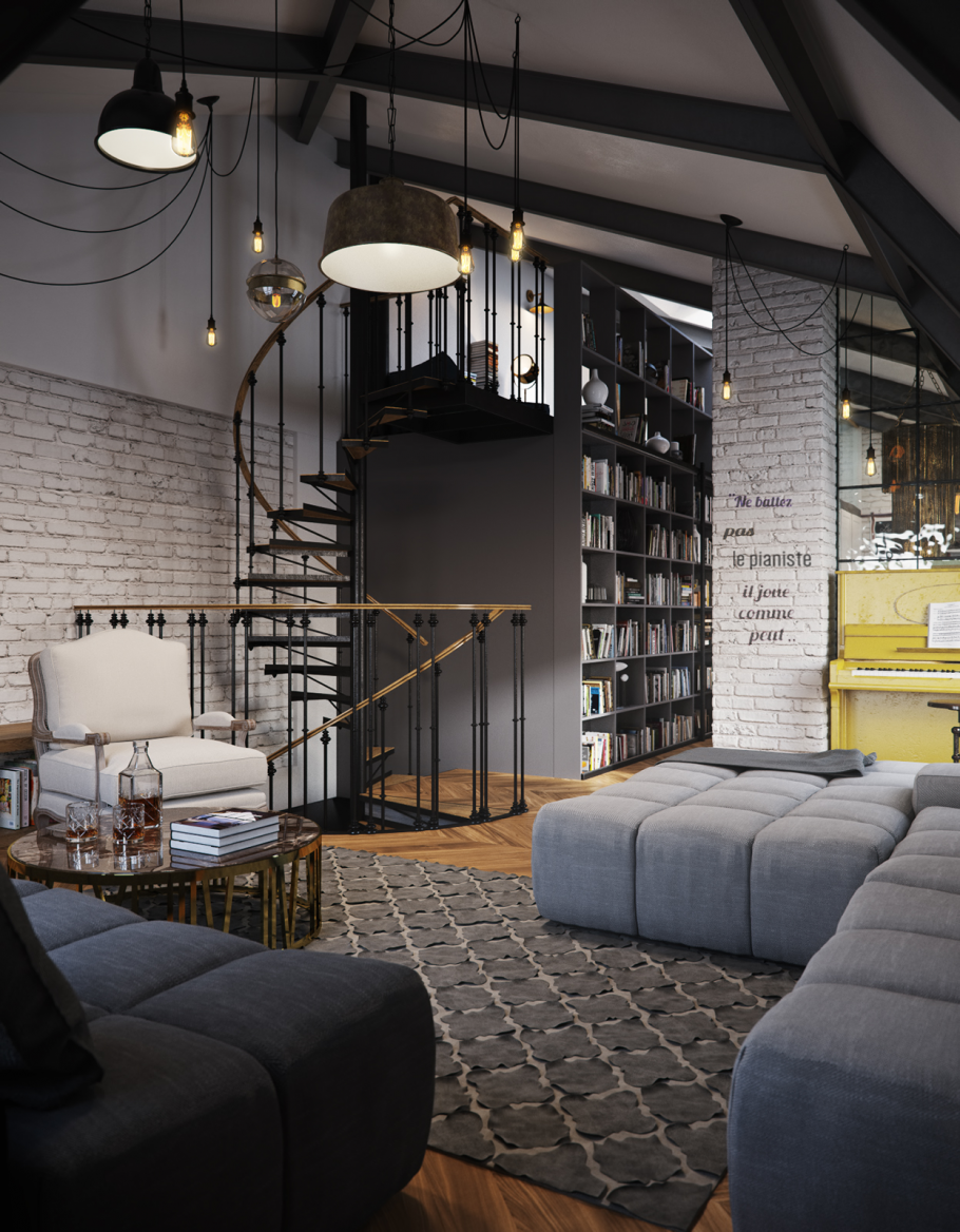 Стиль Индастриал Шик