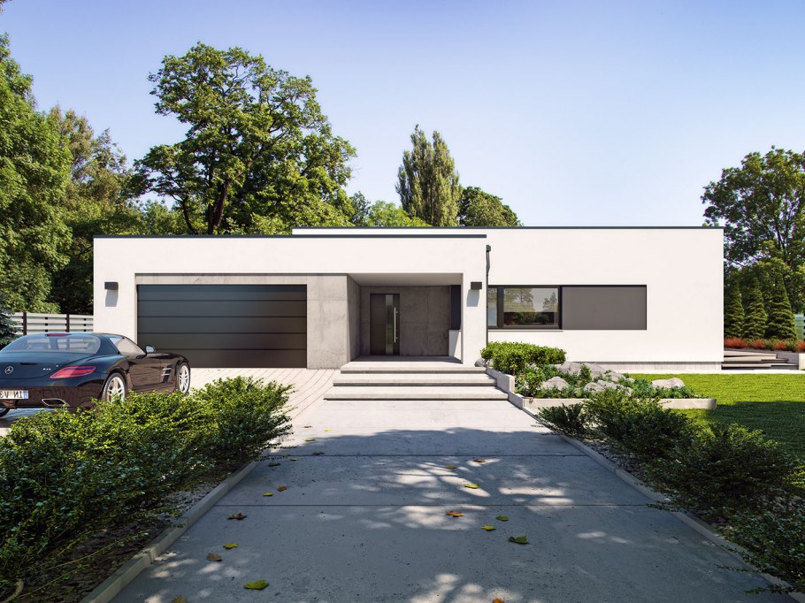 Одноэтажный дом с плоской крышей проекты флэт Хаус