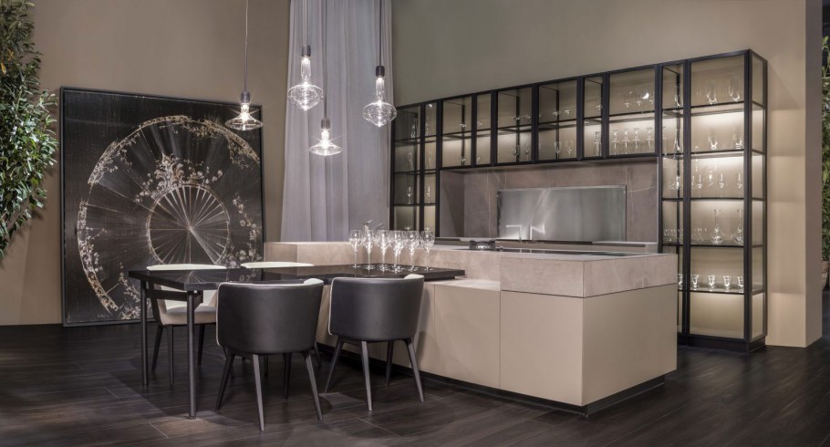 Черная матовая кухня