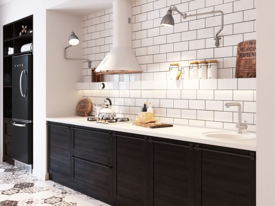 Фартук для кухни в скандинавском стиле