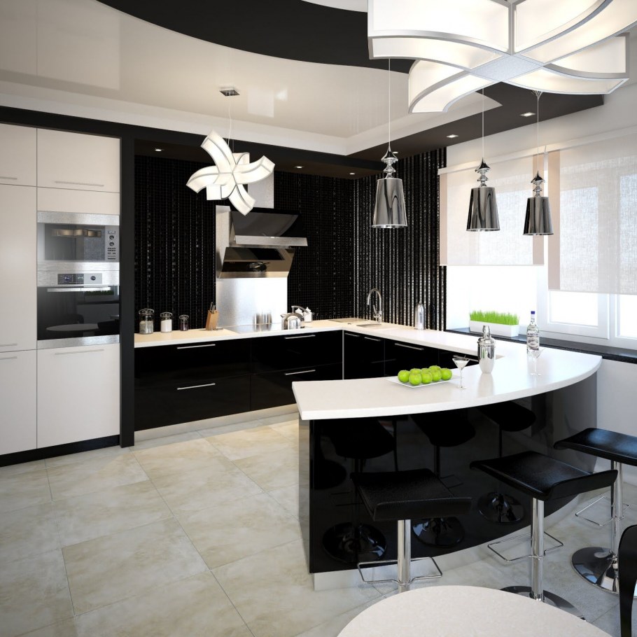 Дизайнерские кухни с барной стойкой