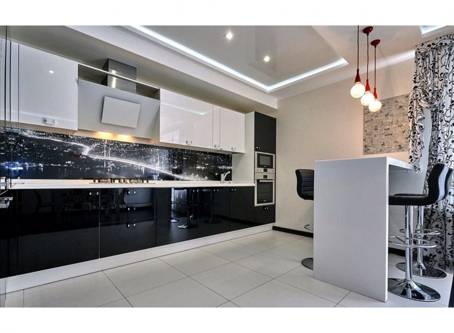 Красивые глянцевые кухни