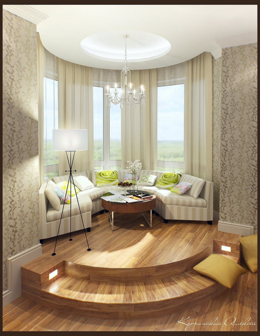 Зал с эркером