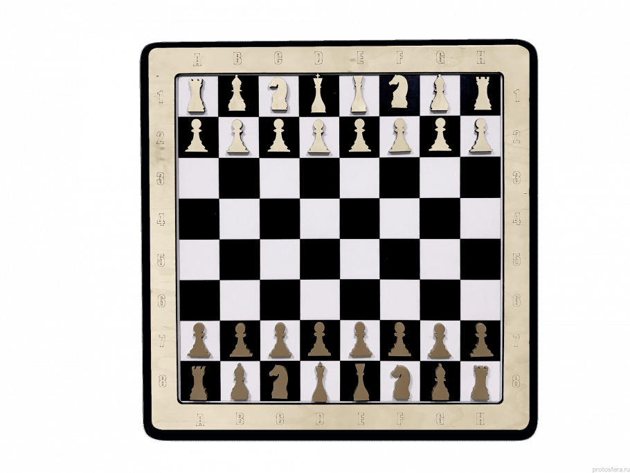 Настенная игра ‹‹2 в 1 шашки + шахматы›› 70х70 см