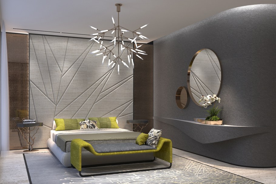 Бионика в интерьере спальни