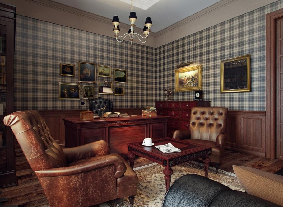 Кабинет в английском стиле