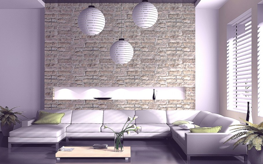 Декоративный кирпич в интерьере