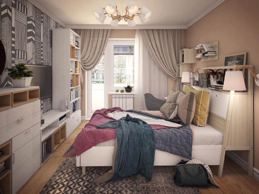 Интерьер небольшой детской комнаты девочке