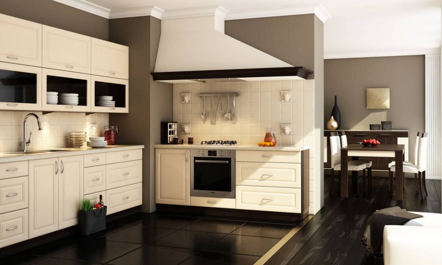 Кухни в бежевых оттенках Скаволини