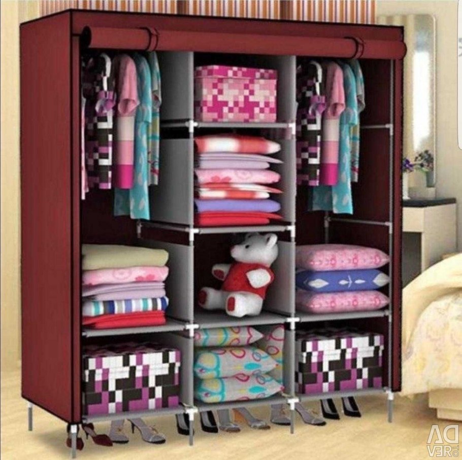 Складной каркасный тканевый шкаф Storage Wardrobe 175 130 45 см