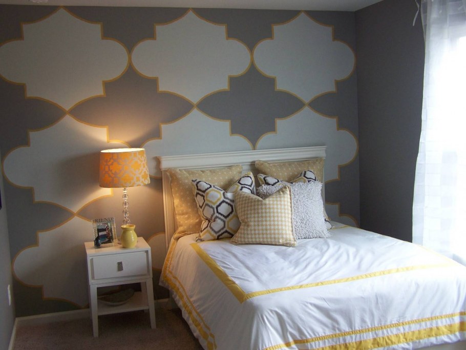 Спальня синий с золотом