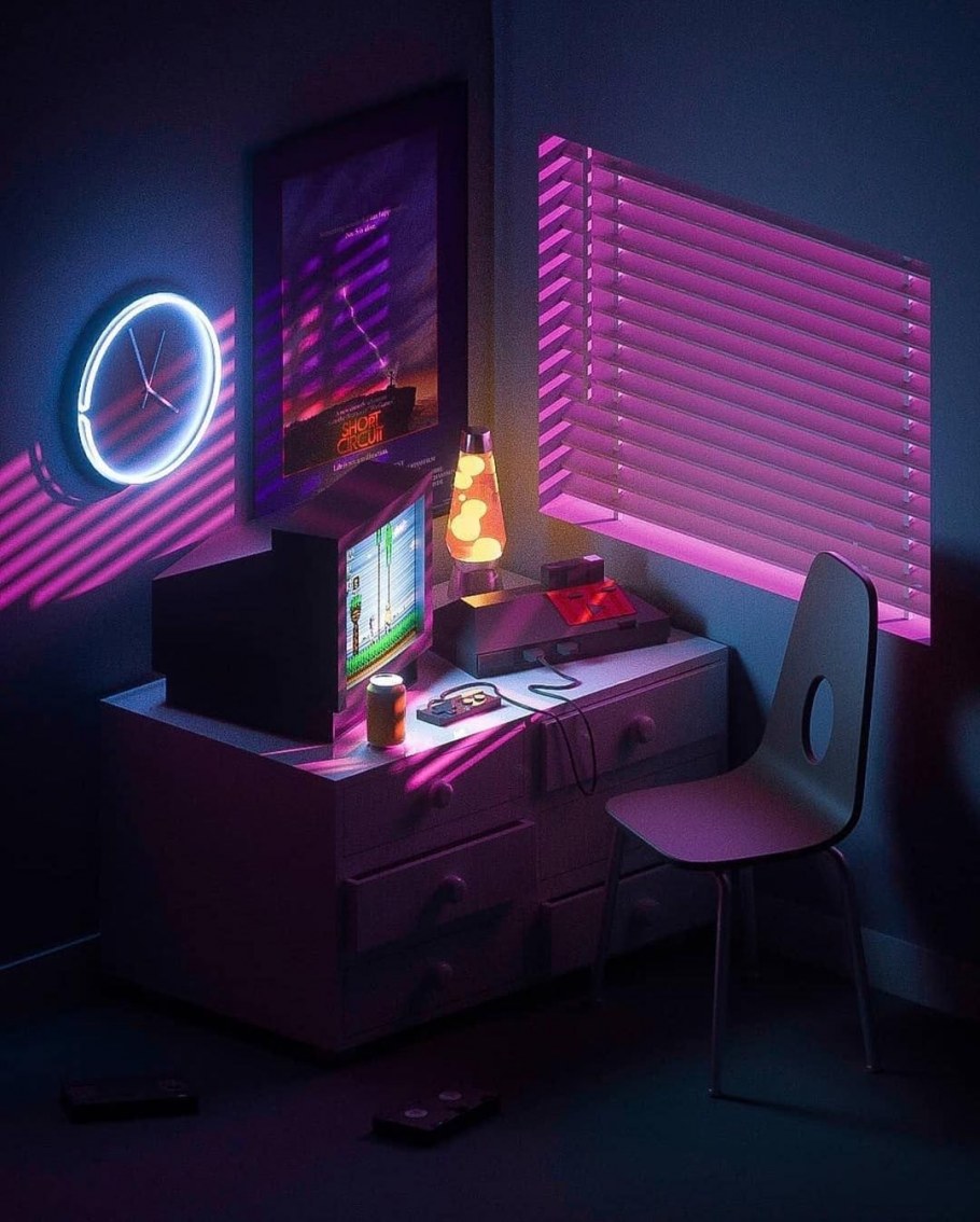 Neon Room vaporwave киберпанк