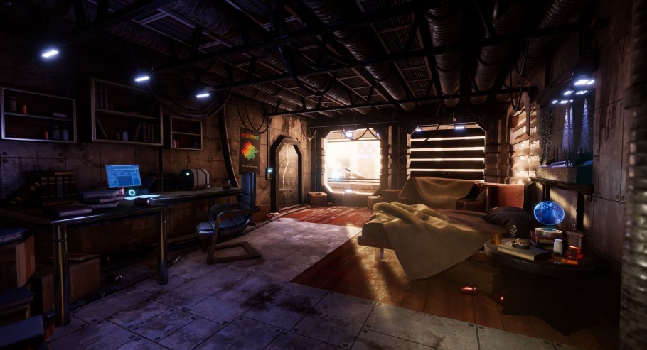 Комната в стиле Cyberpunk 2077