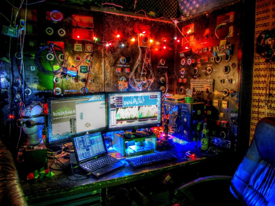 Комната в стиле киберпанк