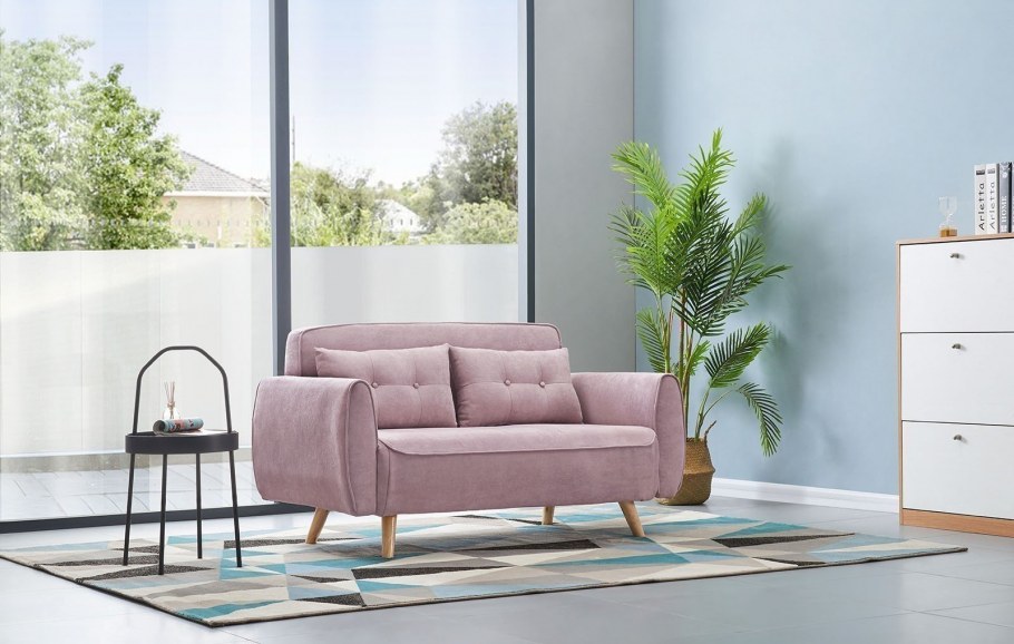 Диван mores трехместный раскладной пыльная роза