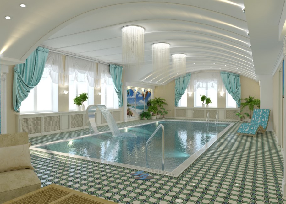 Бассейн в стиле Ампир